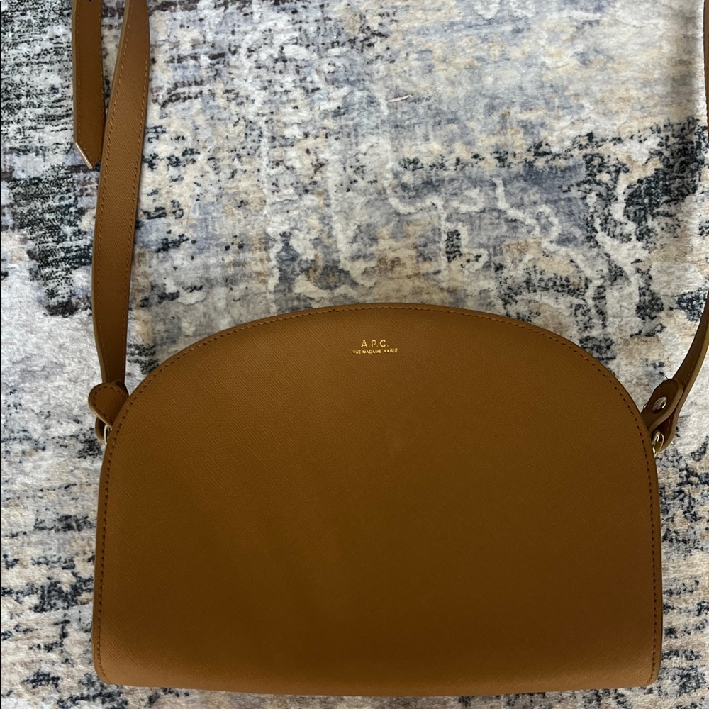 A.P.C. Tan Leather Crossbody Bag